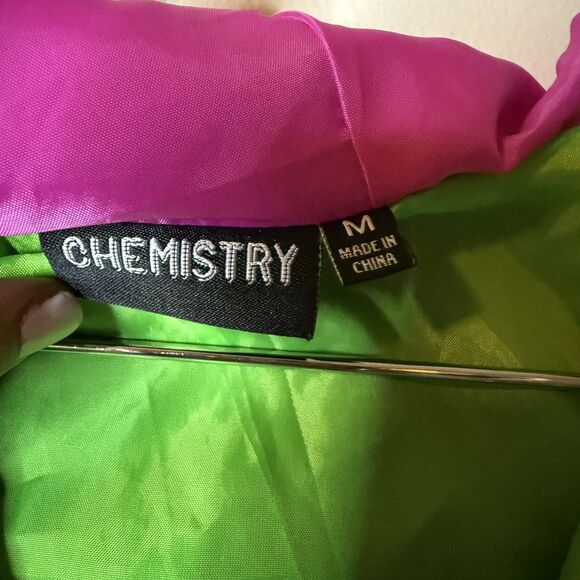 Chemistry NASA Lightweight 1/2 Zip Cropped Hooded Jacket Windbreaker Size M - Picture 6 of 8